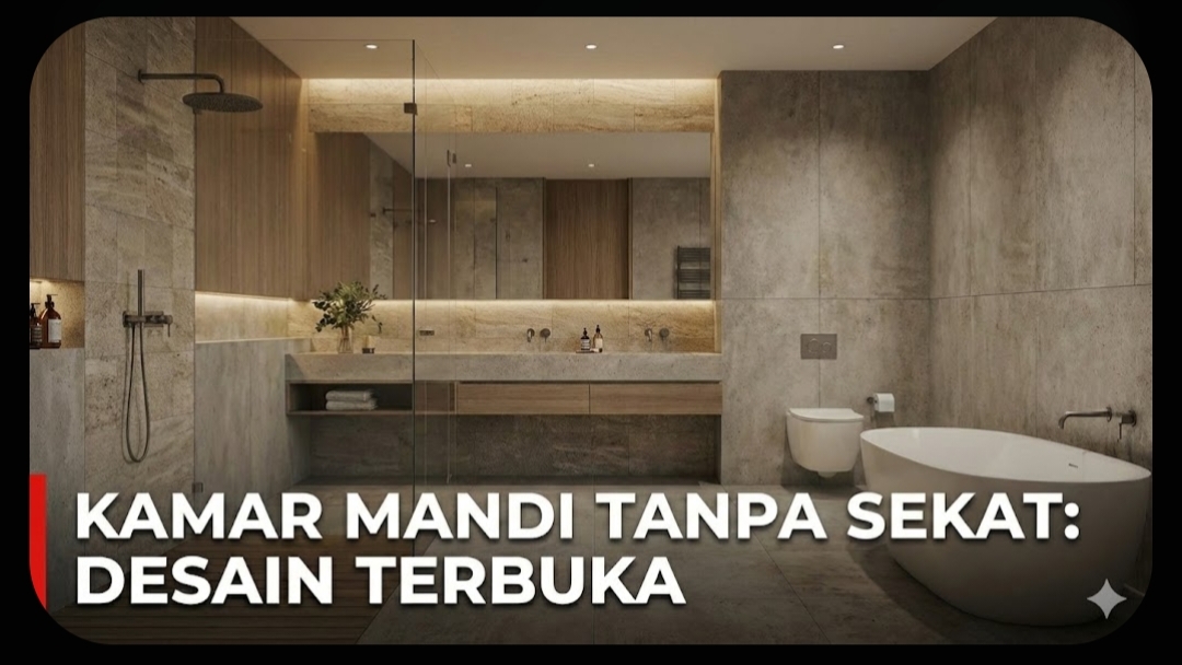 Kamar mandi tanpa sekat