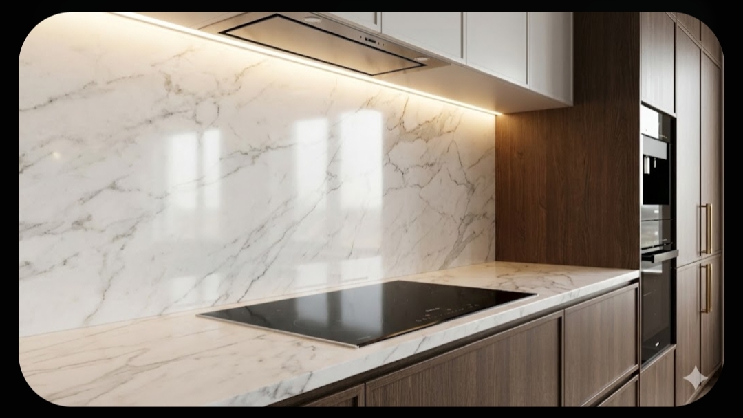 Backsplash marmer