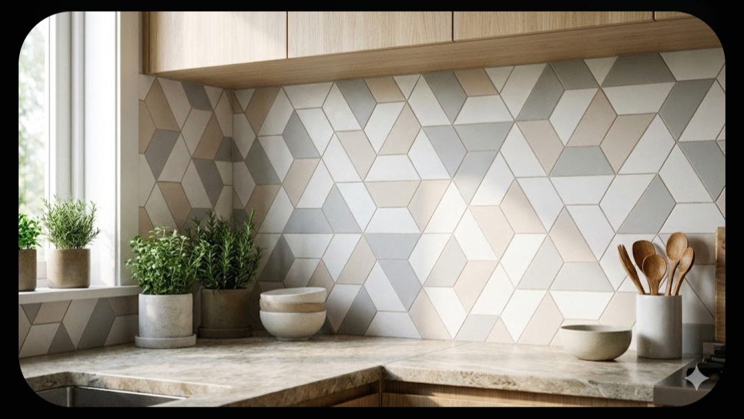 Backsplash hexagonal