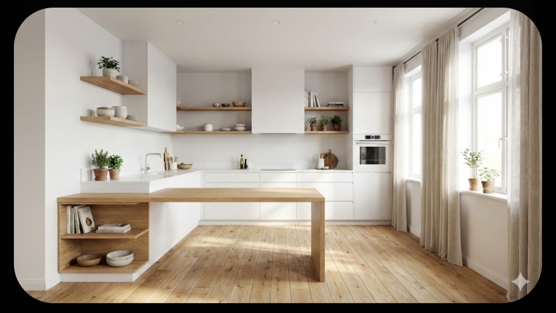 Dapur Scandinavian Serba Putih