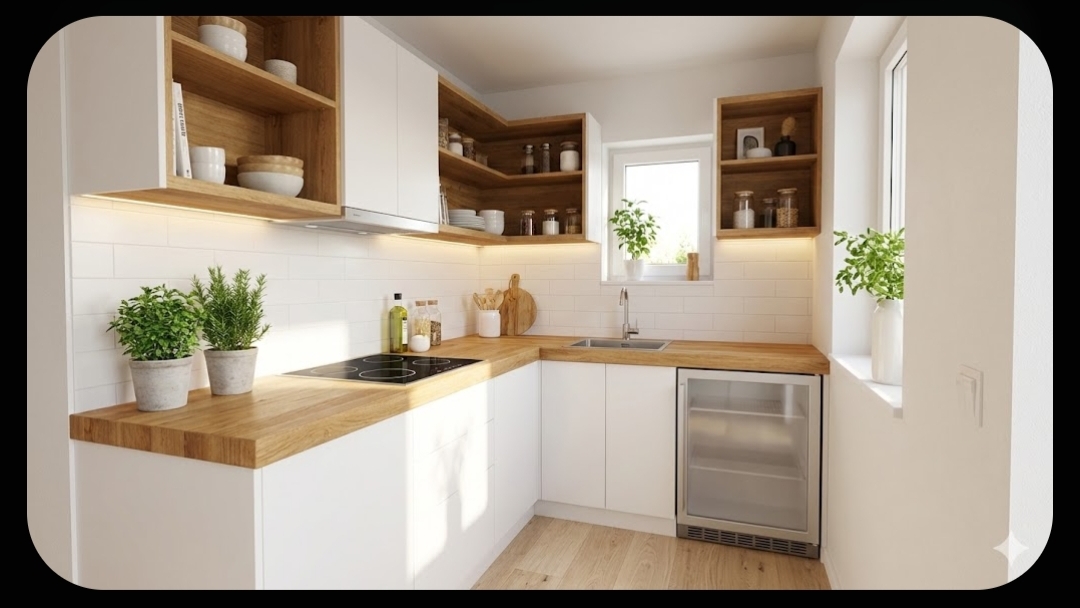 Dapur Scandinavian Kecil ala Apartemen