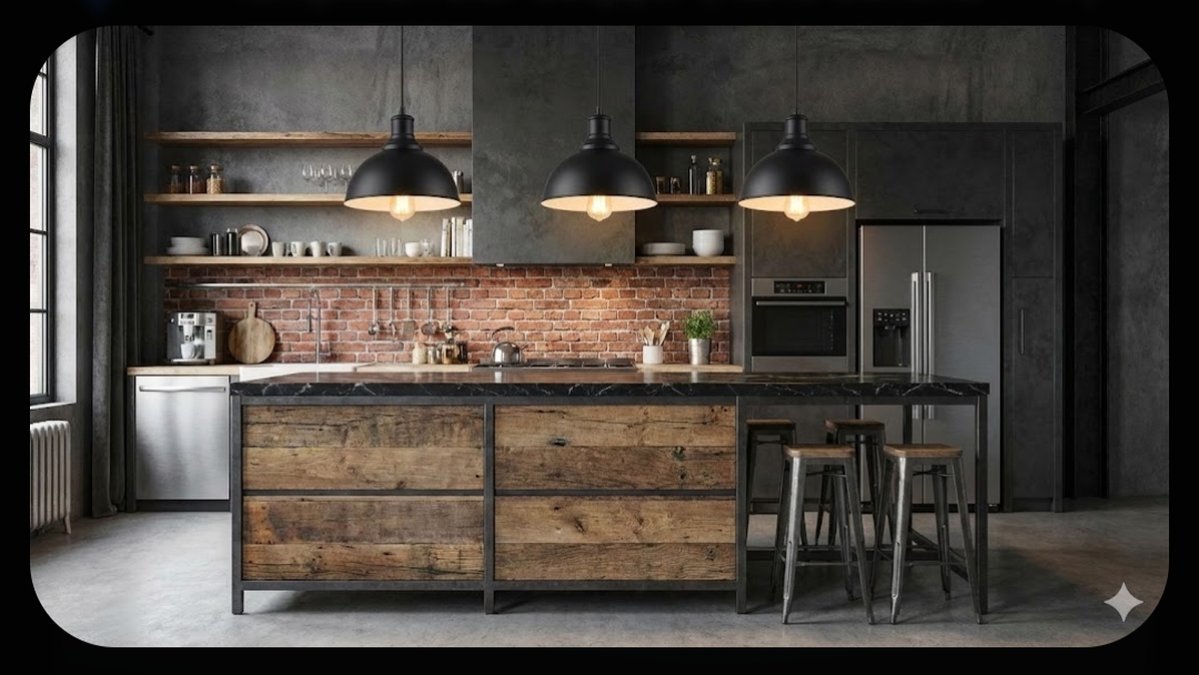 Lampu Gantung Gaya Industrial