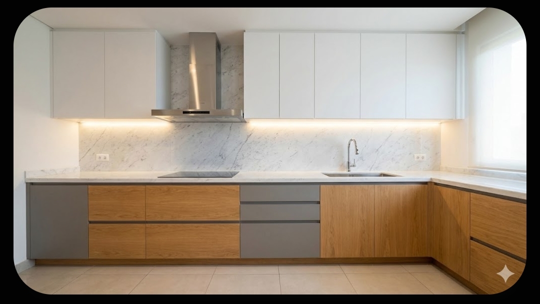 Kitchen Set Kombinasi Warna Netral