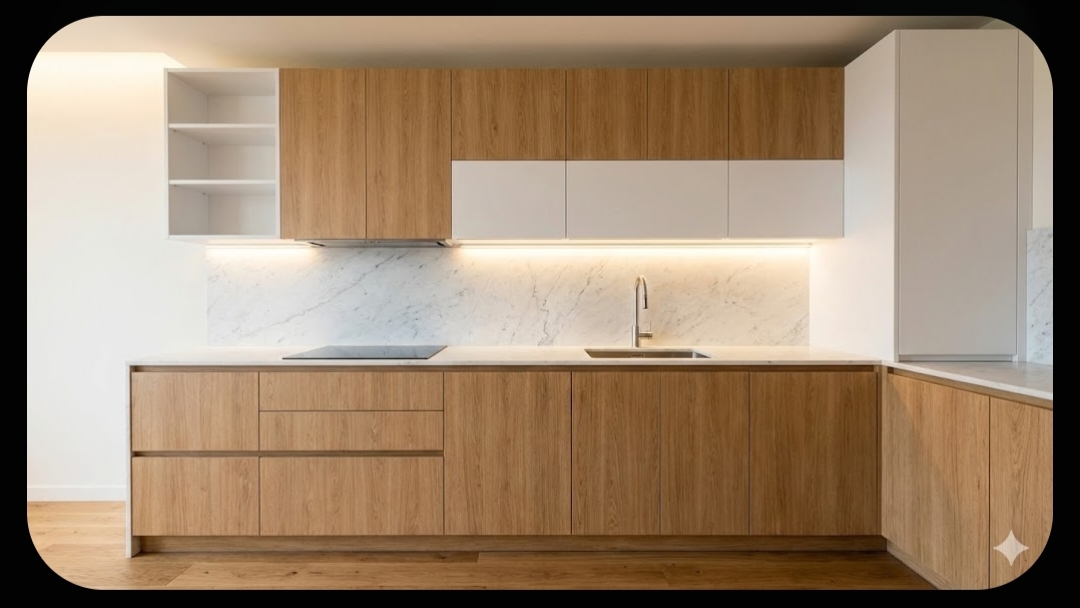 Kitchen Set Material HPL Serat Kayu