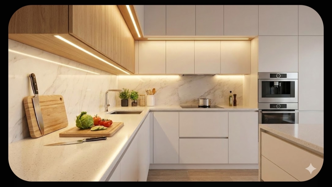 Lampu di Bawah Lemari Atas