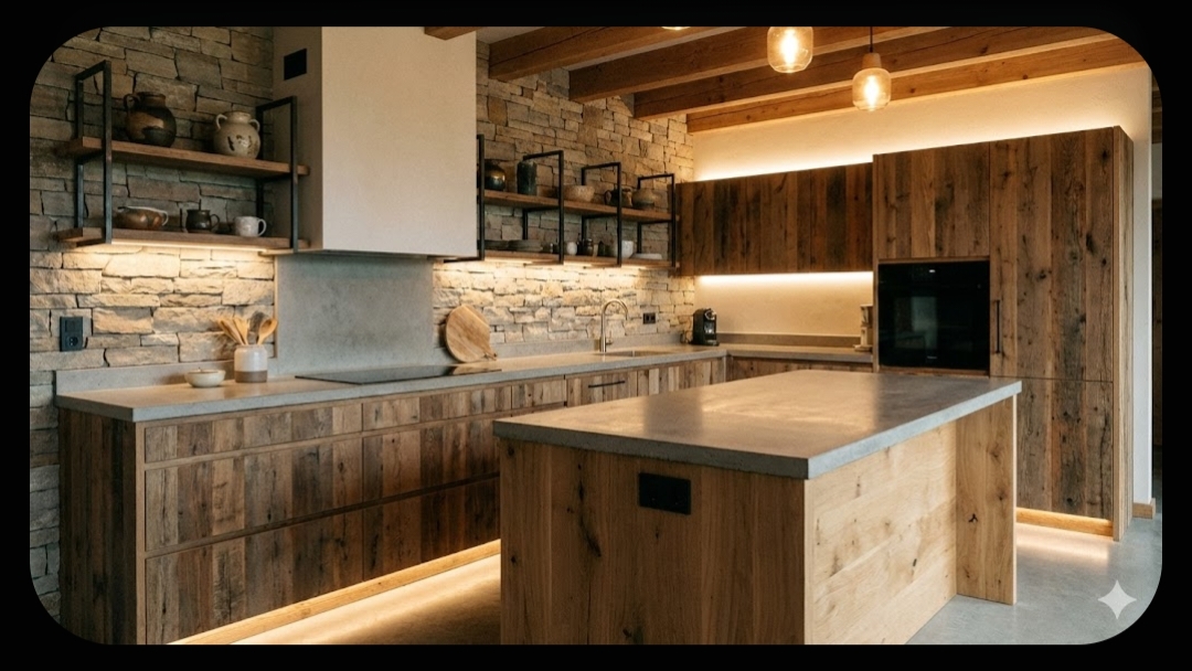 Kombinasi Rustic dan Modern