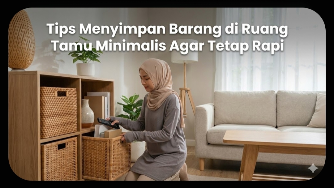 Menyimpan barang di ruang tamu
