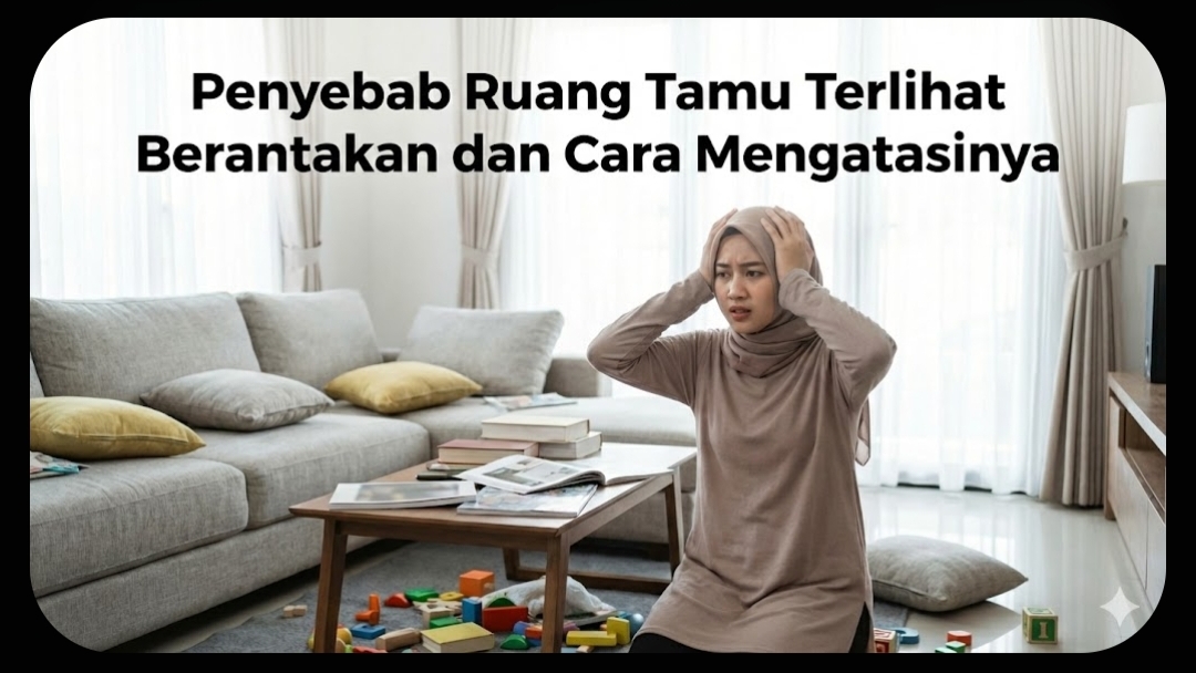 Ruang tamu berantakan