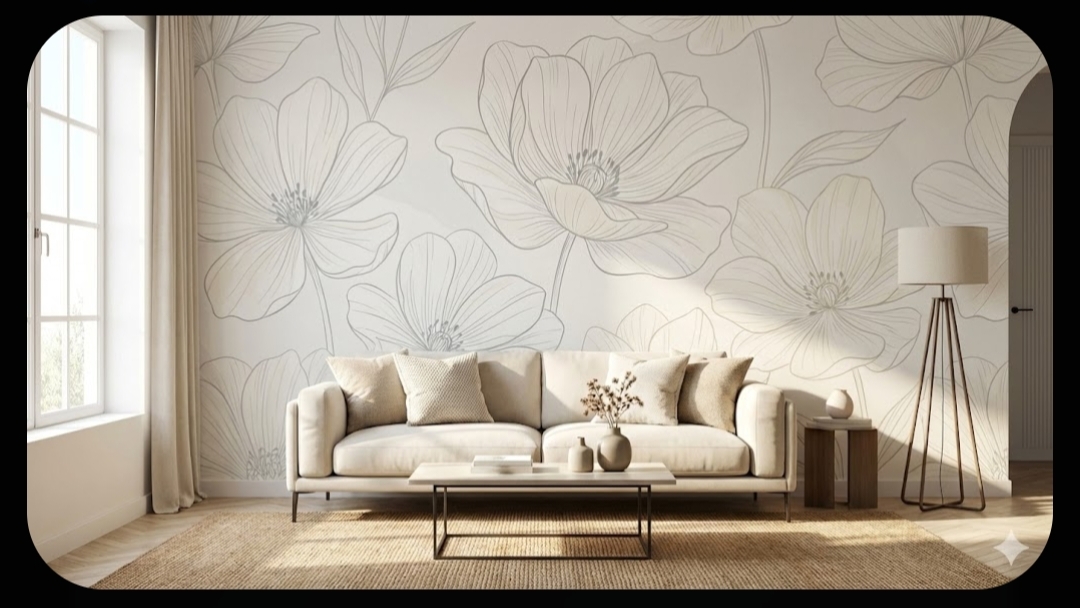 Wallpaper motif floral