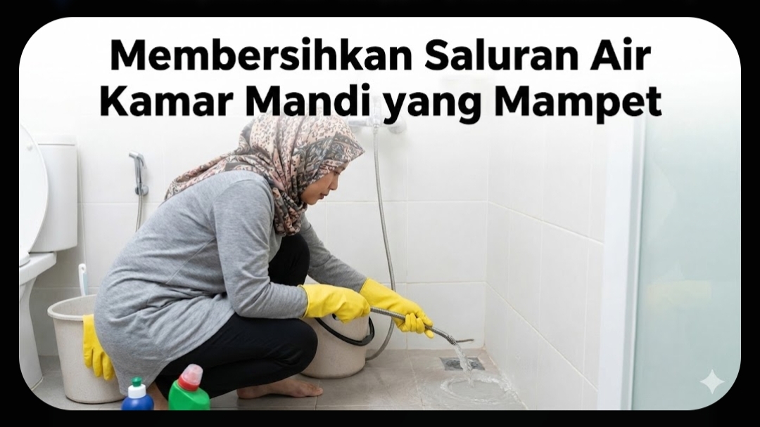 Membersihkan saluran air